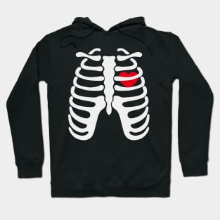 Skeleton Shirt Rib Cage Heart T-Shirt Skeleton X-Ray Ribcage TShirts Gift for Men and Women Hoodie